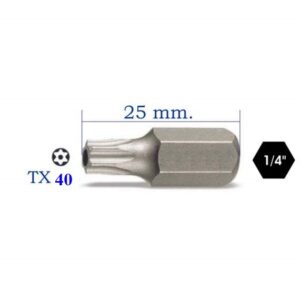 Inserto TORX TX40 L.25